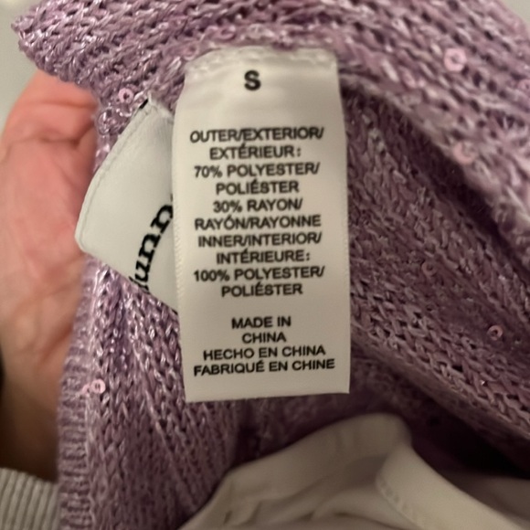 ⭐️NWT light purple Sequins cardigan comes with tank & matching necklace. - Picture 8 of 9